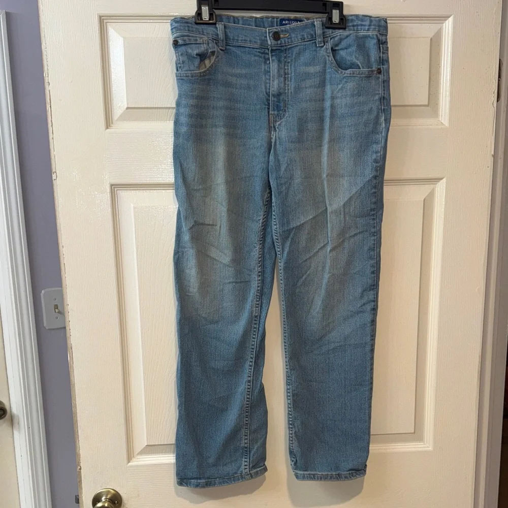 Boys Husky Size 18 Straight Leg Jeans Arizona Jean - Company Adjustable Waist